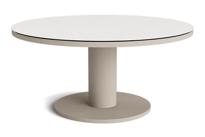 Round outdoor dining table