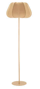 Pleated-shade floor lamp